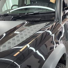 Load image into Gallery viewer, New Defender Real Alloy Checker Bonnet Plates V2