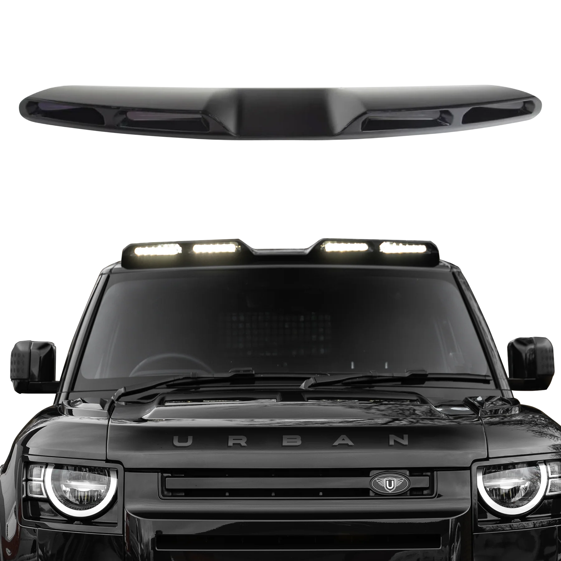 SEBLAFF Gloss Black Roof Top LED Light Bar For Land Rover Defender 90 110 130 (2020-2024) – 100W White