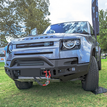 Load image into Gallery viewer, New Defender Rhino 3D Sport Winch Bar + Lightbar (July 2024 Preorder)
